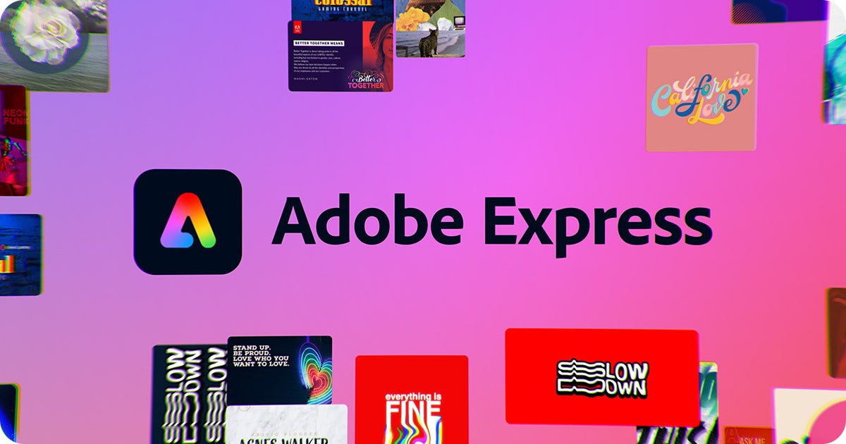 Adobe Express official brand kit image used for review research
