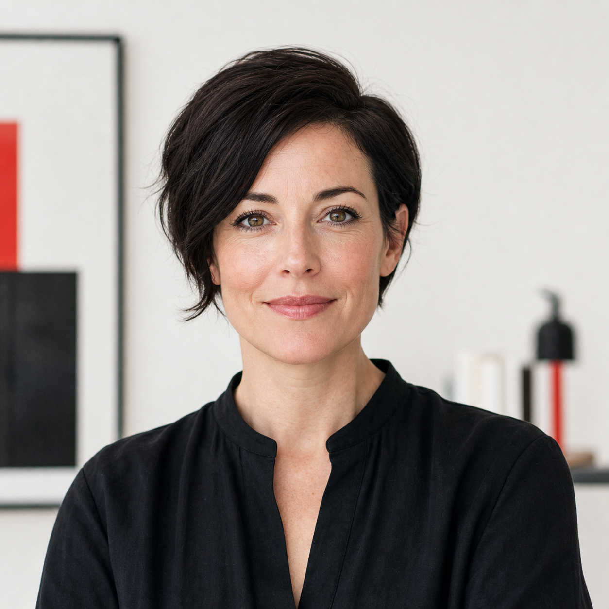 Portrait of Elena Morris, lead design reviews editor for Dilate Design